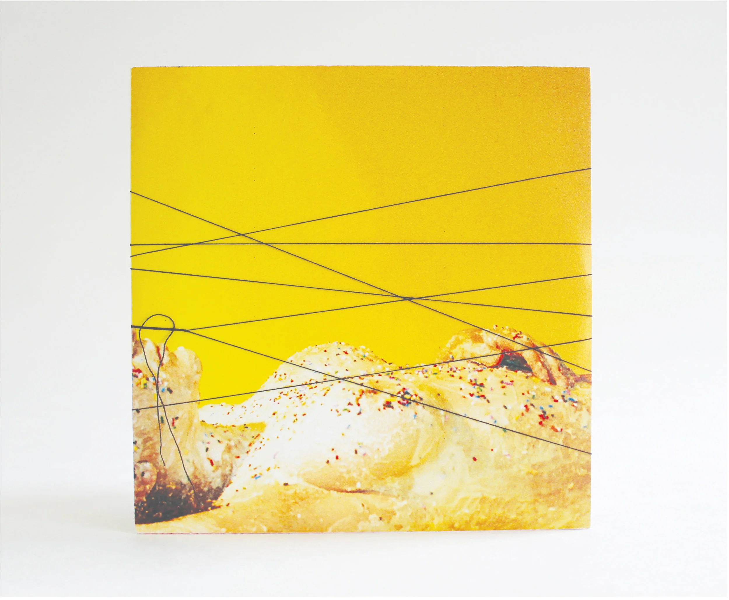 Packaging & layout for musician Leech. Cardstock CD sleeve with auburn thread. Photography by Rebeca Urs. 2010