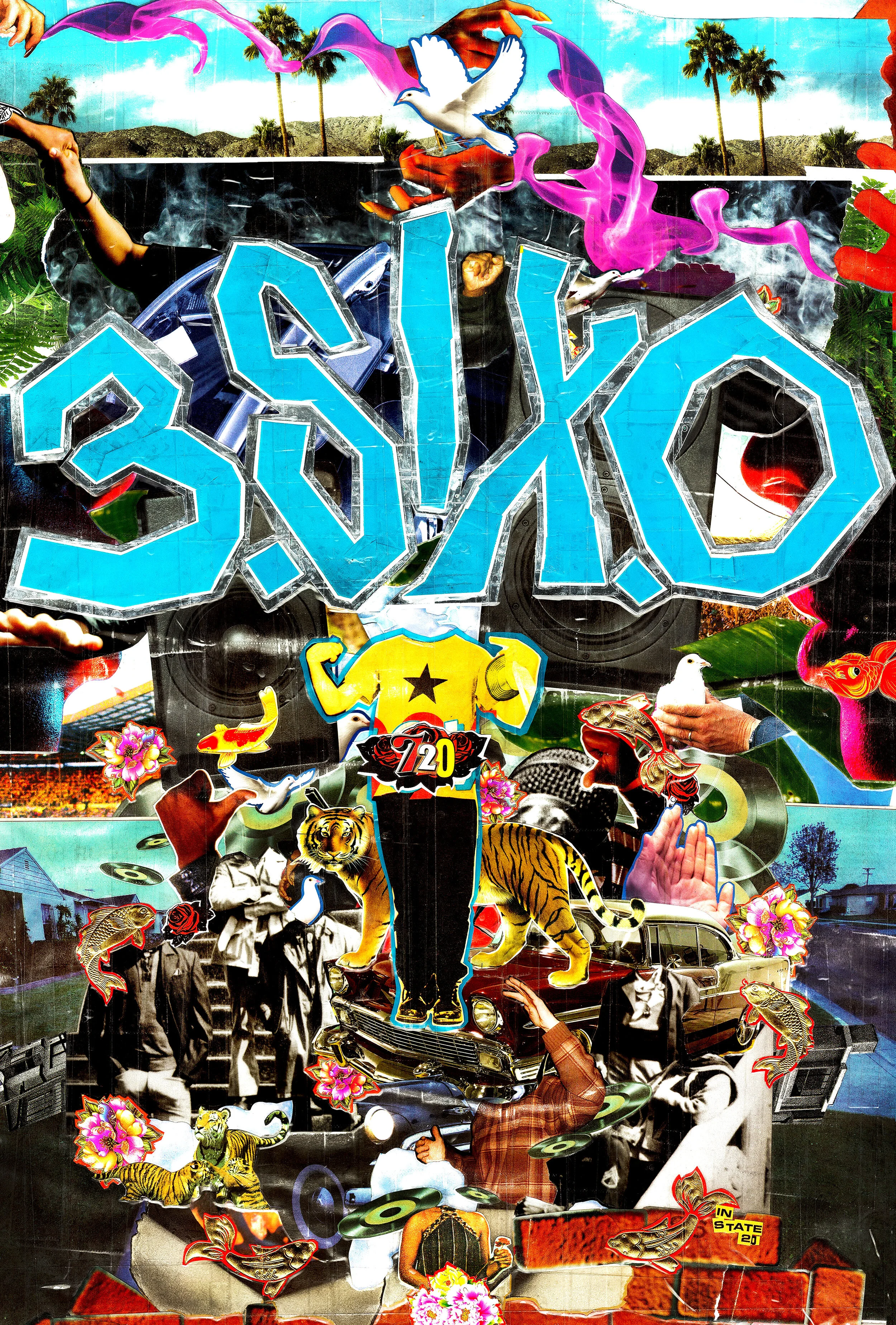 Promotional poster for indie artist 3.Six.O "720" album release 2020