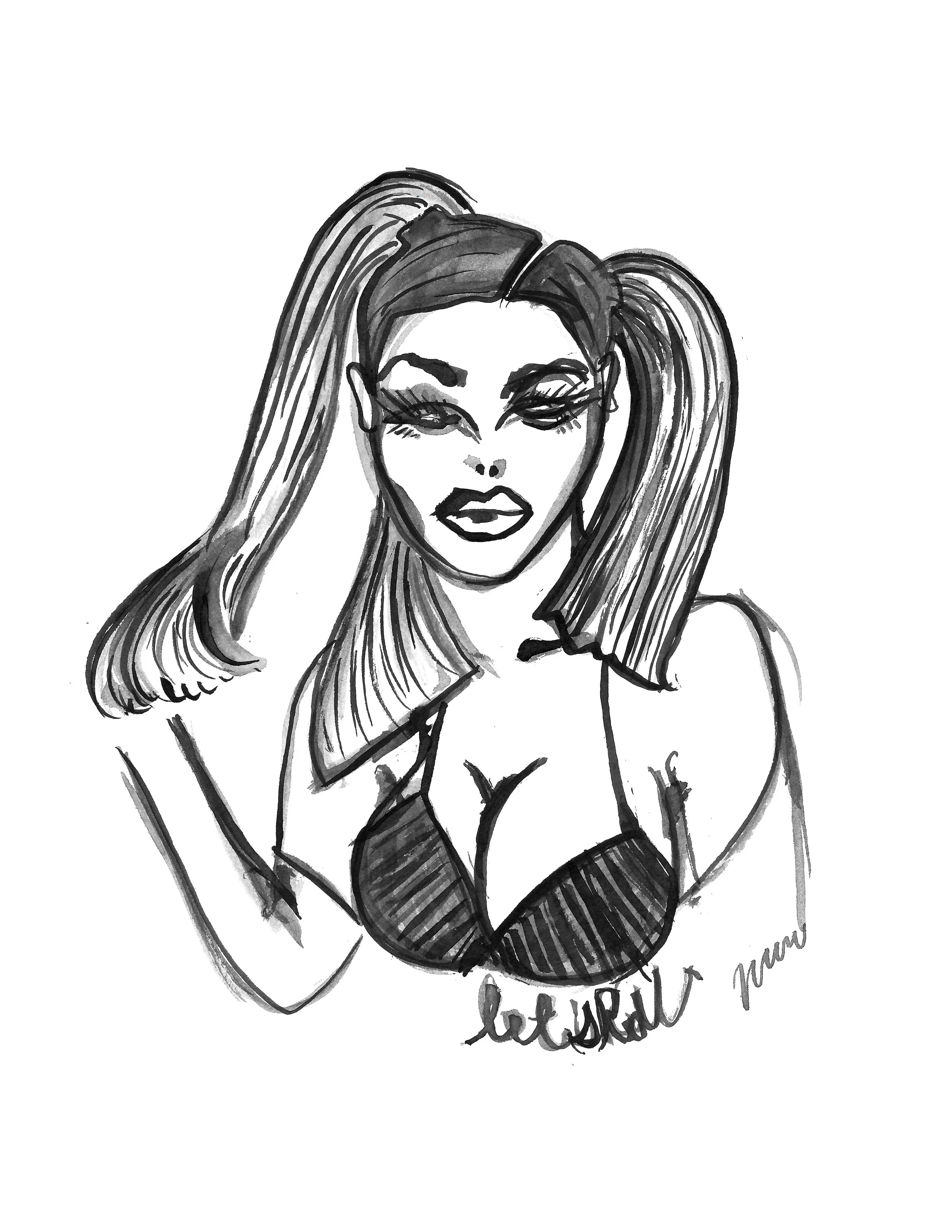 Tinashe, ink Illustration 2020