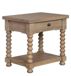 Bee & Willow™ Home Spindle End Table in Grey Wash.png