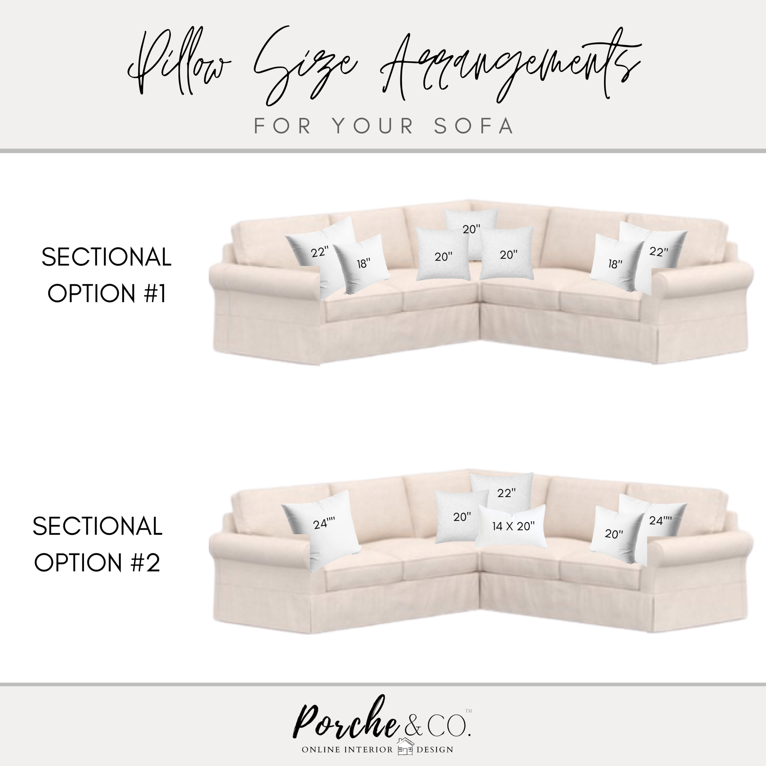 The Ultimate Guide to Couch Throw Pillow Sizes & Arrangements