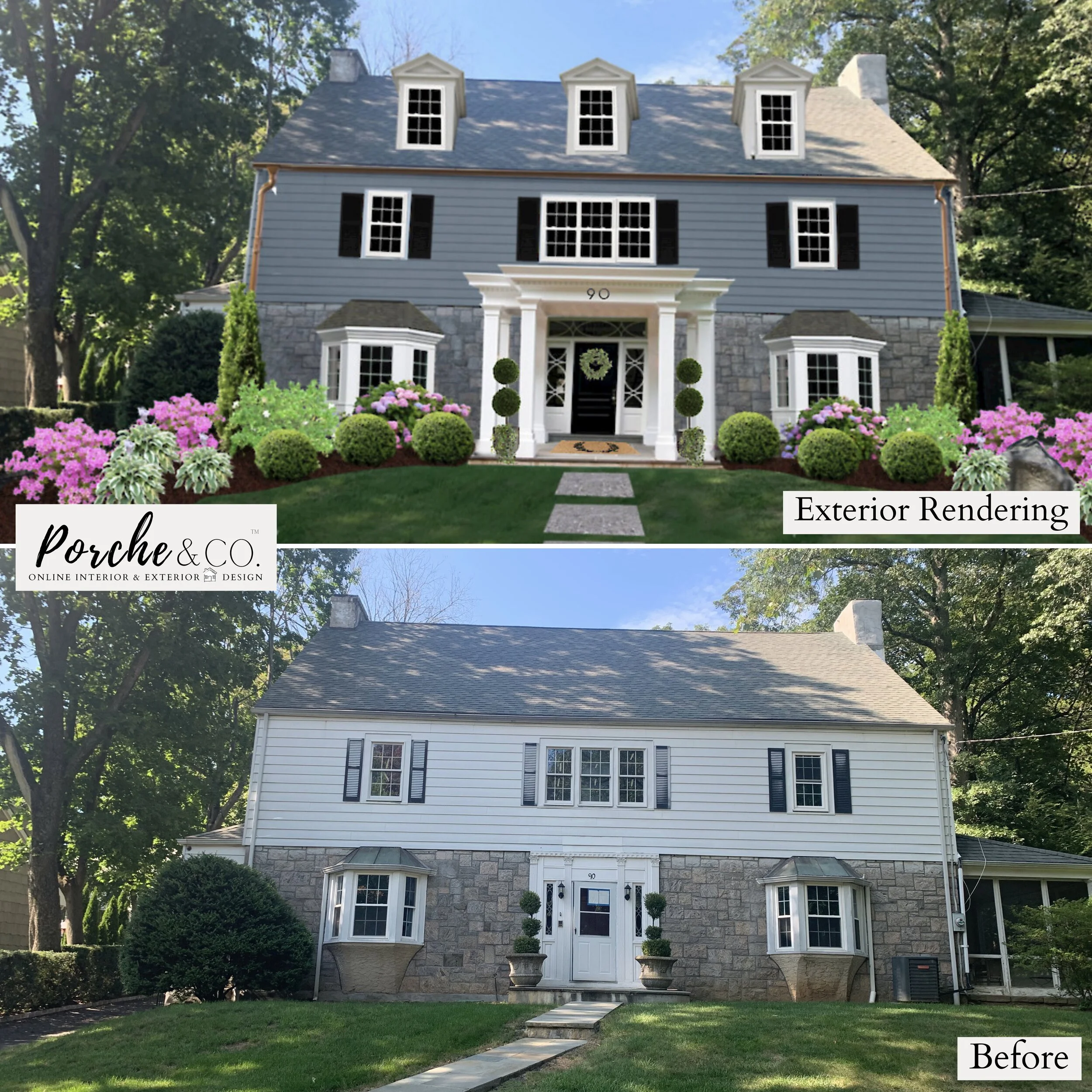 E-Design Client Feature :: Exterior Design Transformation - Exterior Rendering Transformation Package :: Porche &amp; Co. 