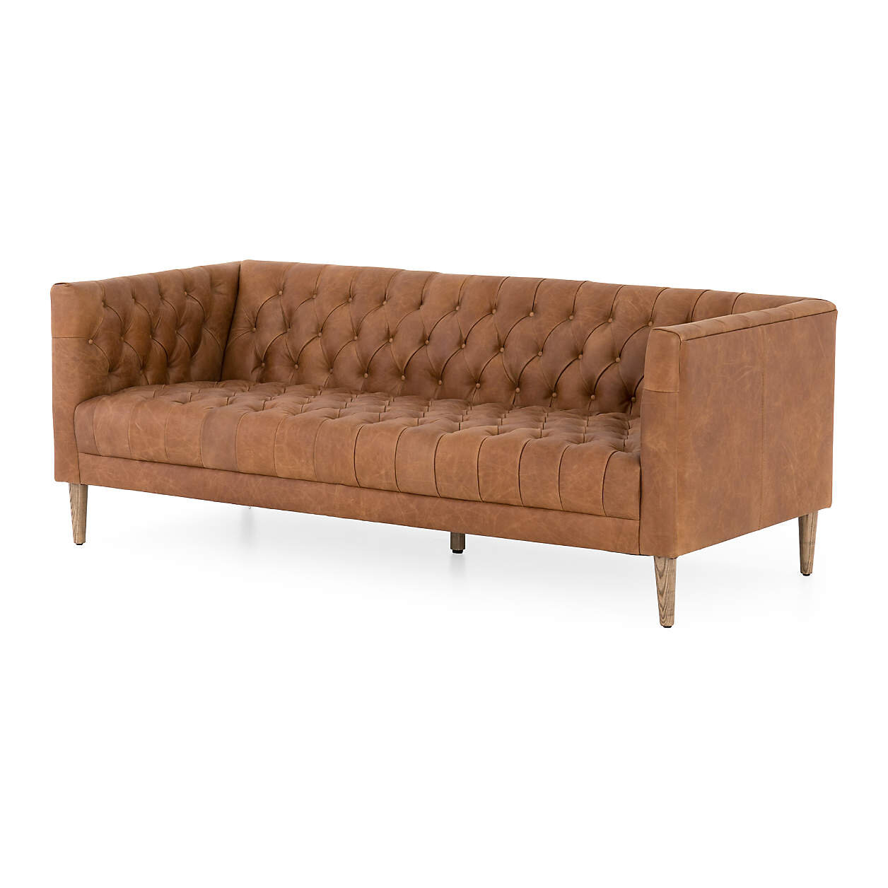 Rollins Chocolate Leather Sofa