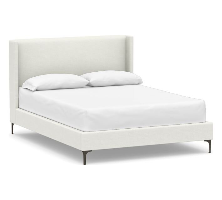 Jake Upholstered Platform Bed with Metal Legs