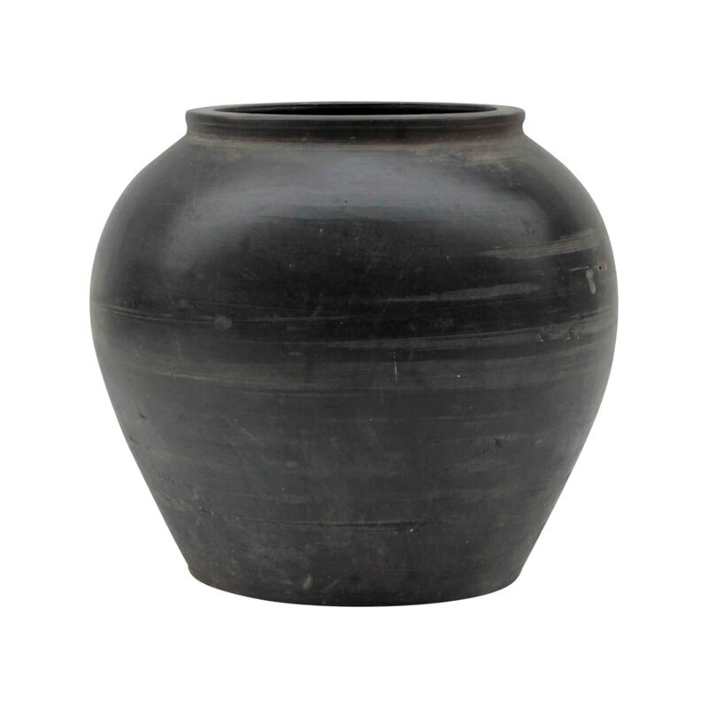 Ugashik Black Indoor / Outdoor Earthenware Table Vase