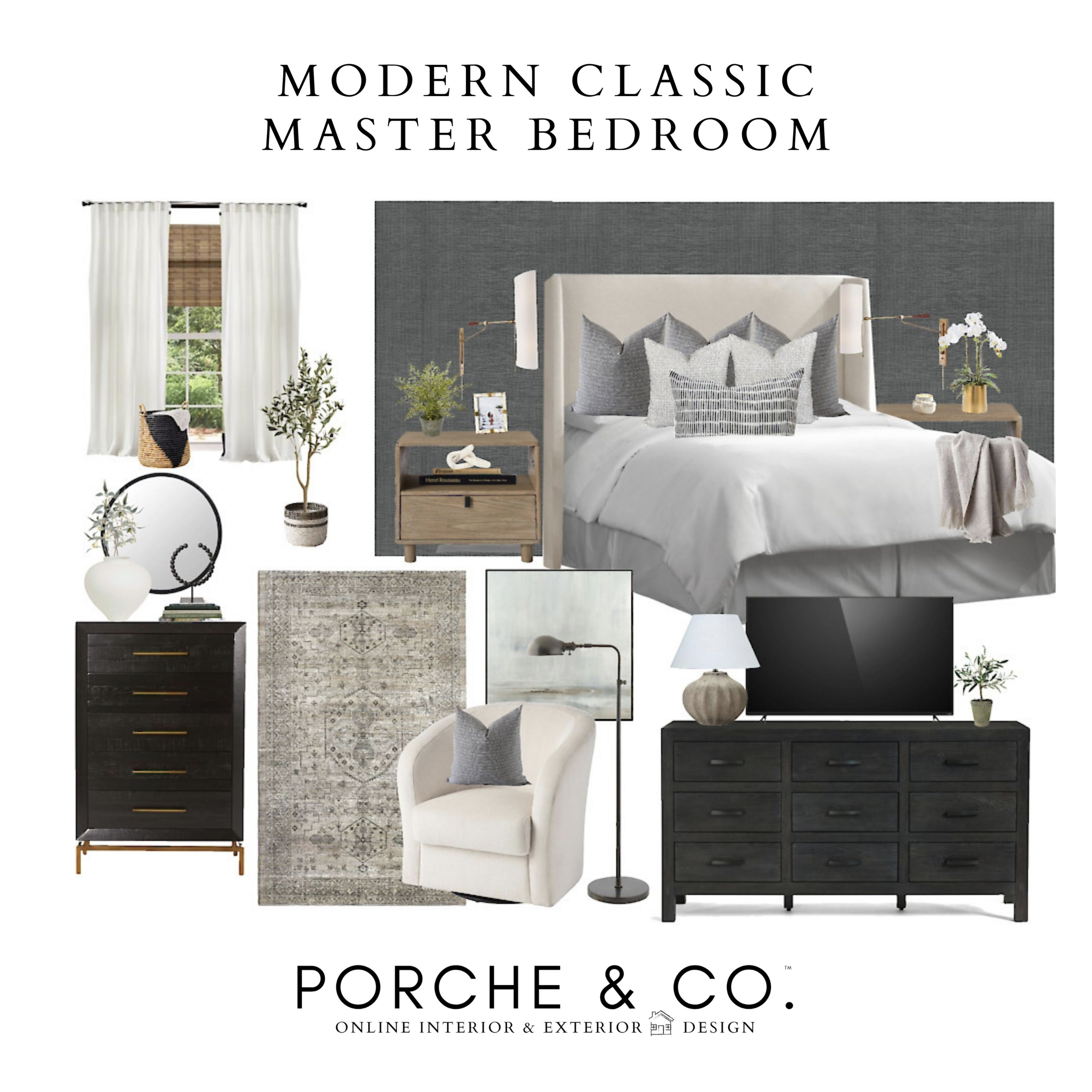 E-Design Client Feature :: Modern Classic Master Bedroom Design ...