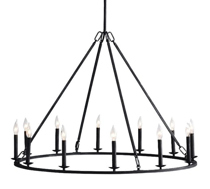 Remington Iron Round Chandelier