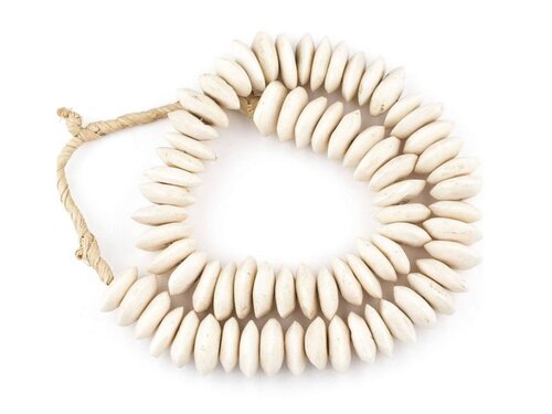 White Bone Beads (Saucer) – Texture and Tones Style Studio