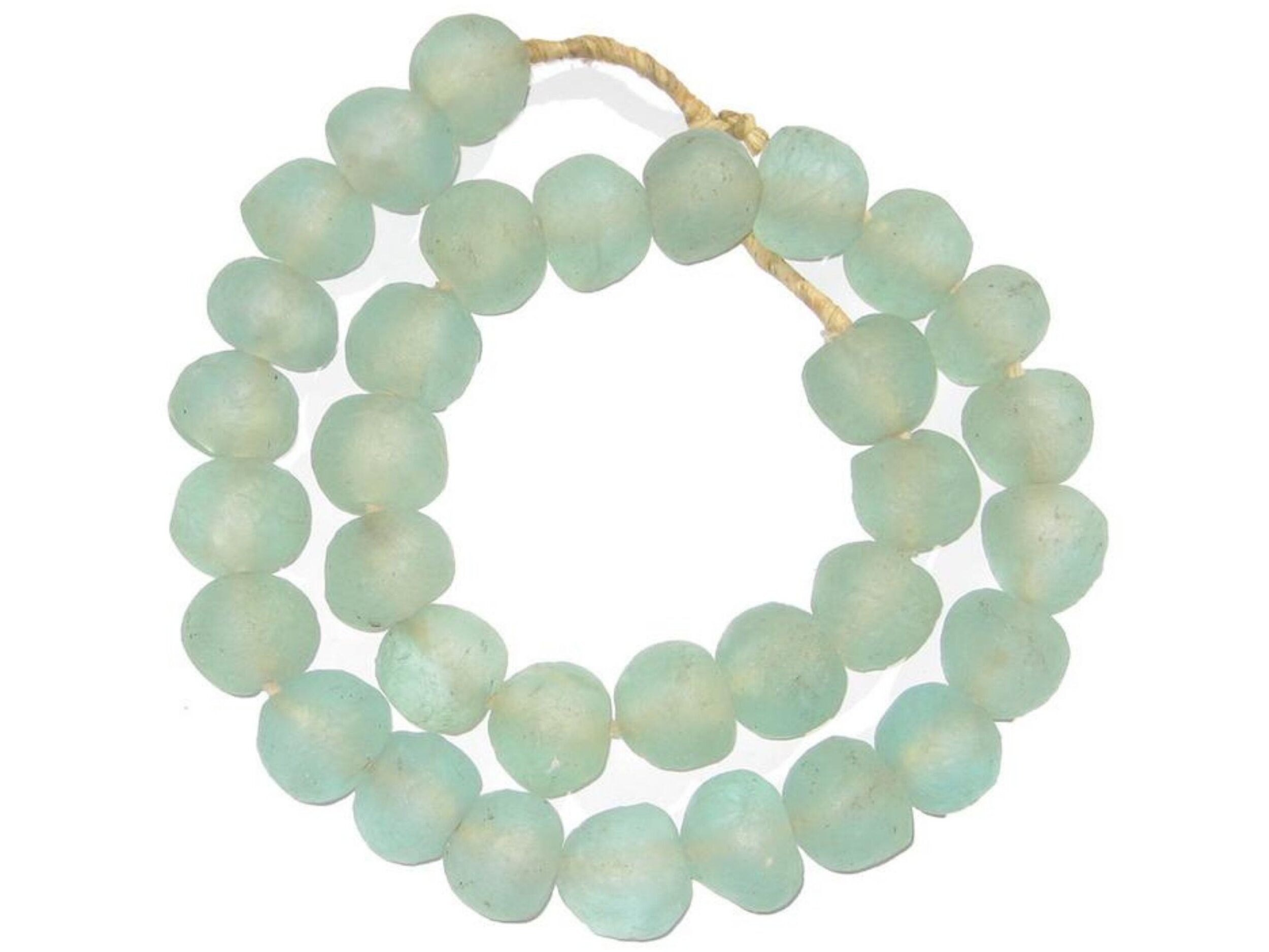 Jumbo Clear Recycled Aqua Glass Beads