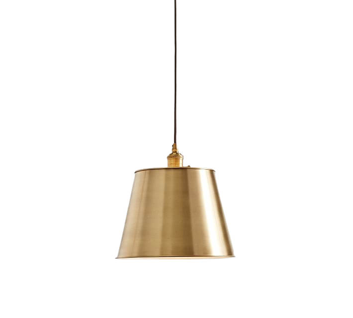 Tapered Metal Shade Cord Pendant