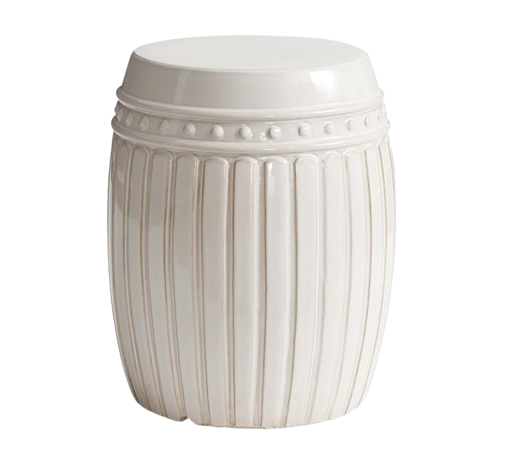 Reeded Ceramic Side Table