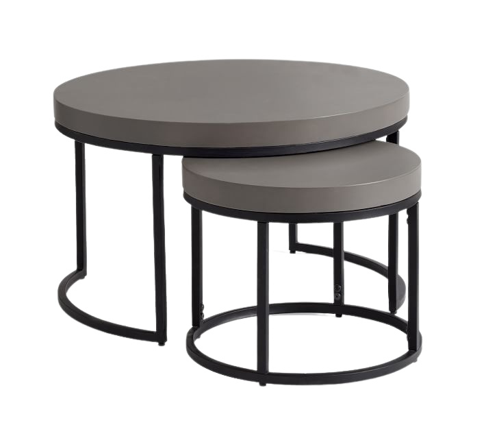 Sloan Concrete Round Nesting Coffee Tables