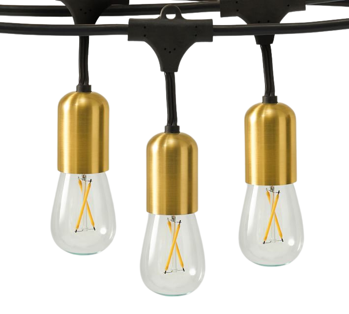 Brass Hanging String Lights