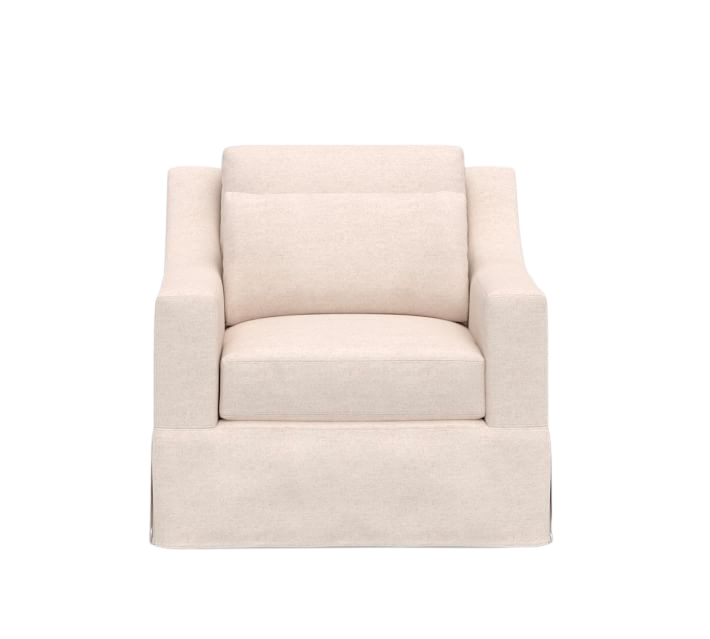 York Slope Arm Deep Seat Slipcovered Armchair