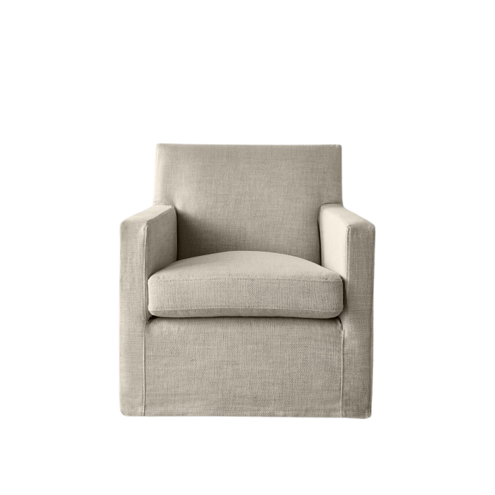 Brighton Slipcovered Swivel Armchair