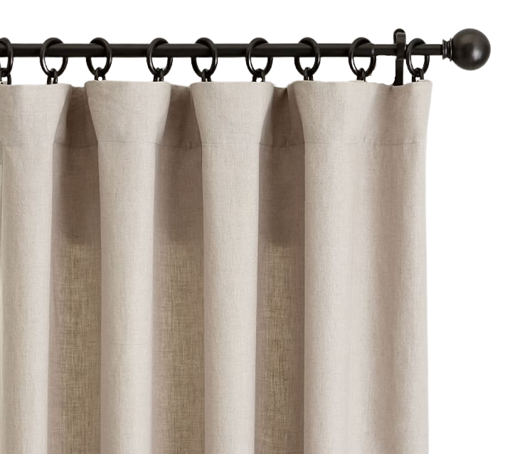 Belgian Flax Linen Rod Pocket Curtain