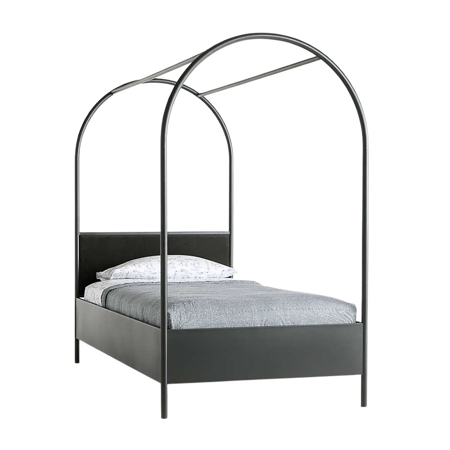 Canyon Arched Black Canopy Bed