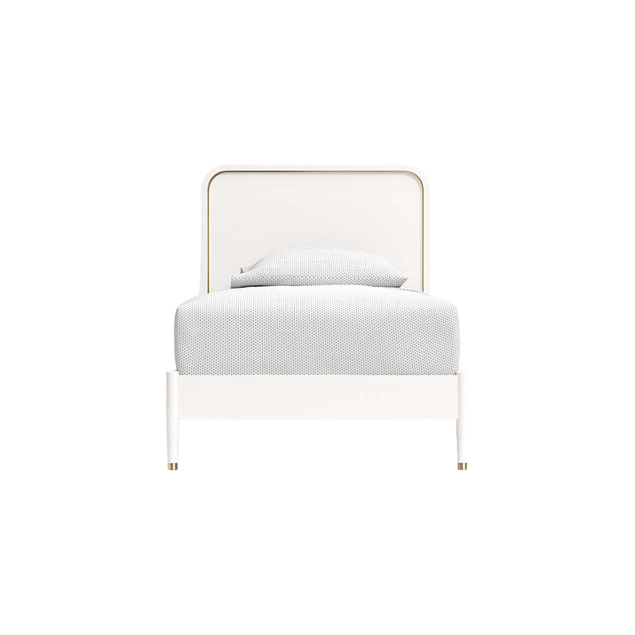 Arlo White and Gold Bed