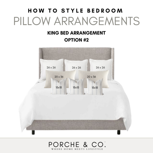 Porche Co Bedroom Throw Pillow, Putting King Pillows On Queen Bed