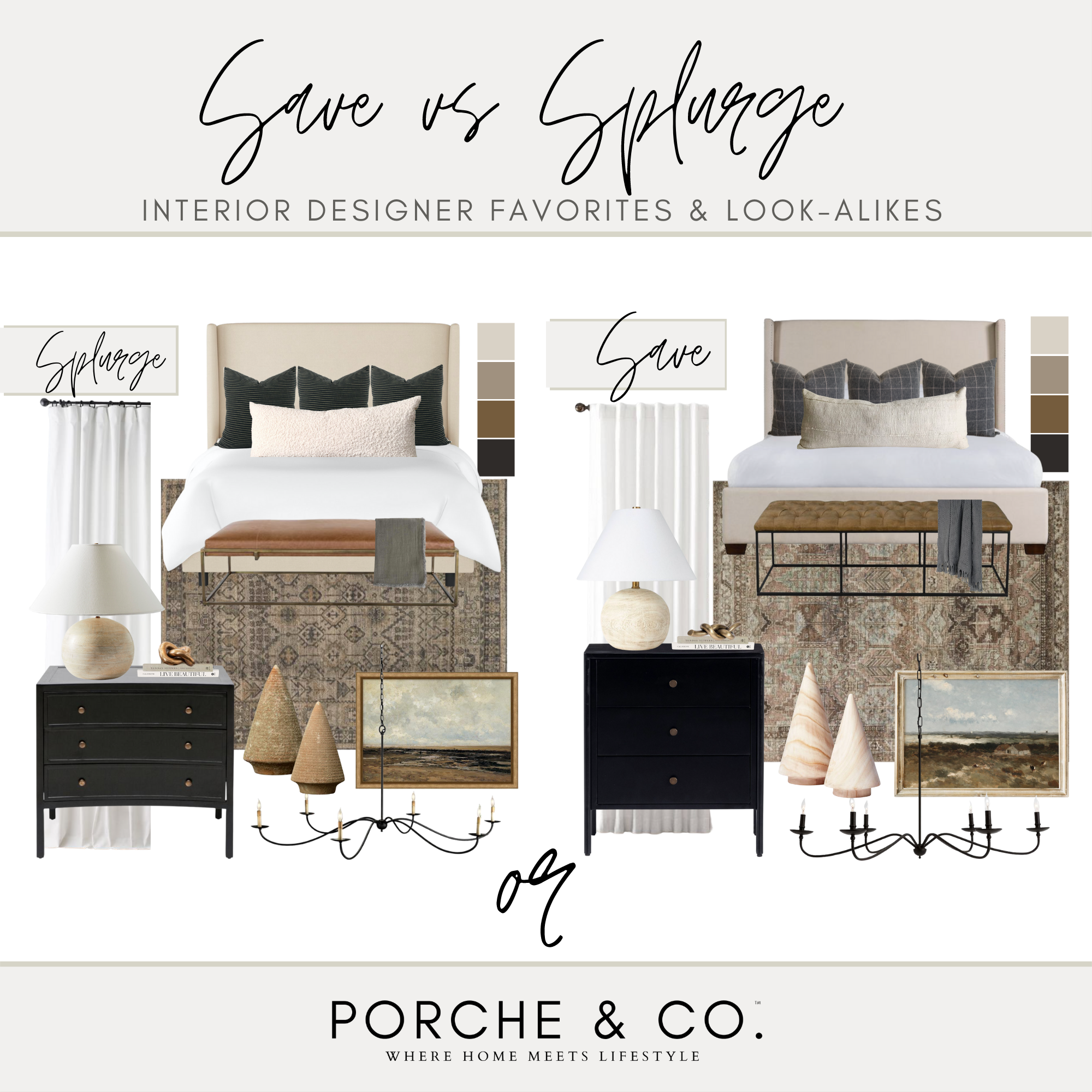 Porche &amp; Co. :: Save &amp; Splurge :: Holiday Bedroom Edition
