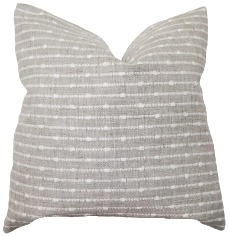 Oatmeal Stripe Pillow Cover