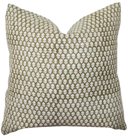 Olive Linen Pillow Cover