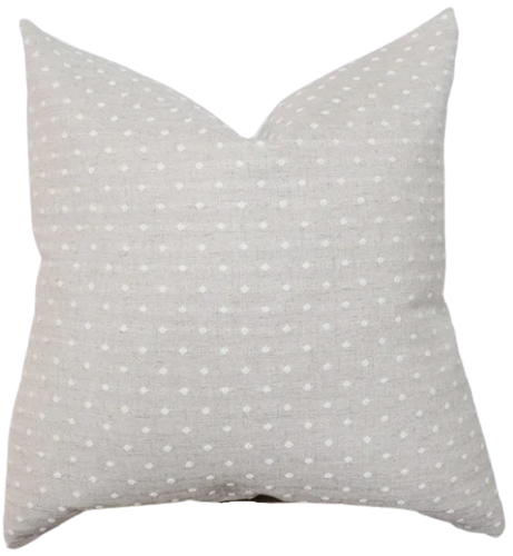 Flax Dot Linen Pillow Cover