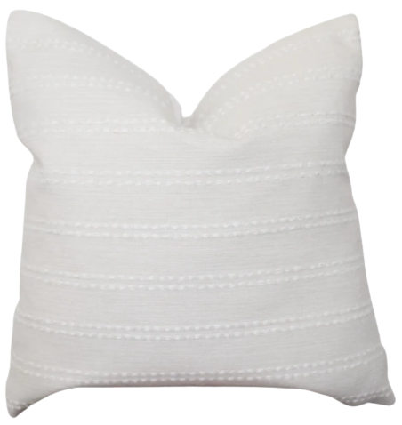 Woven Ivory Stripe Pillow Cover