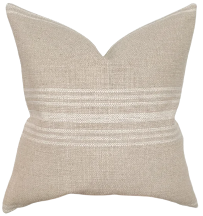 Tan Stripe Pillow Cover