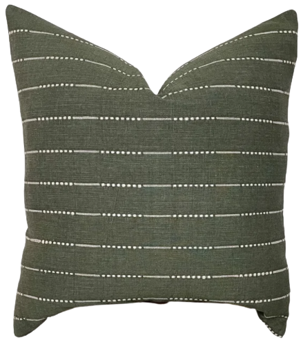 Evergreen Stripe Pillow Cover