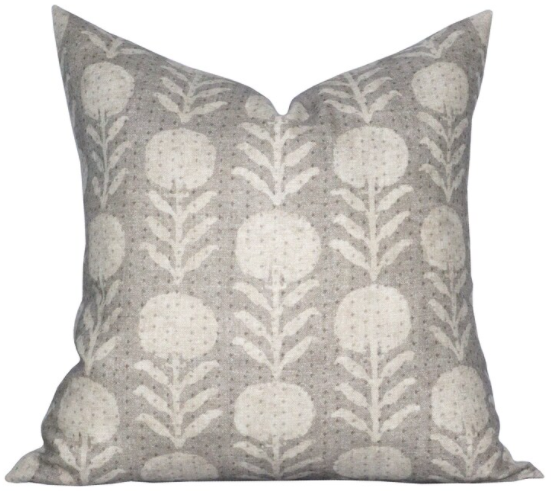 Neutral Floral Pillow Cover