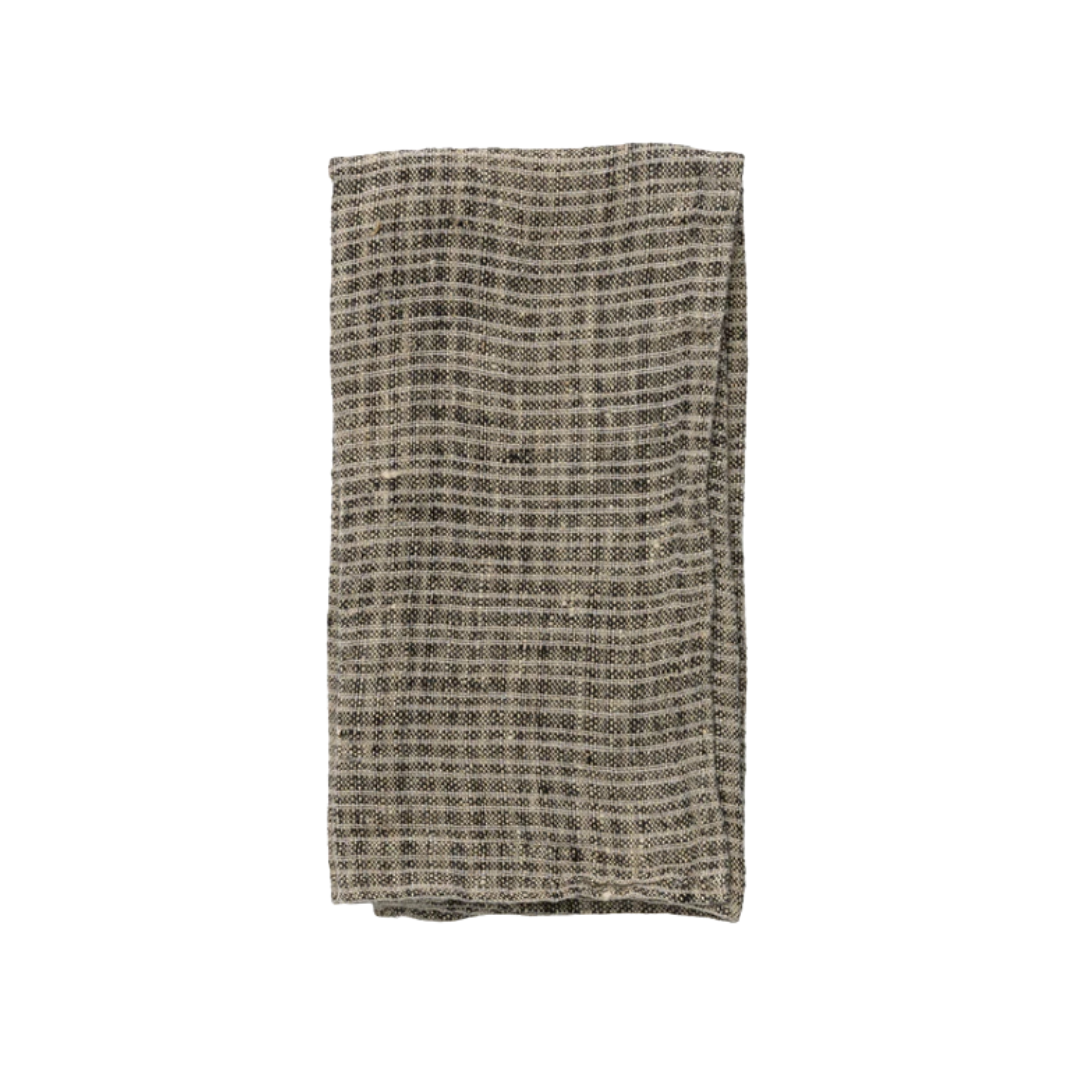 Charcoal Linen Tea Towel