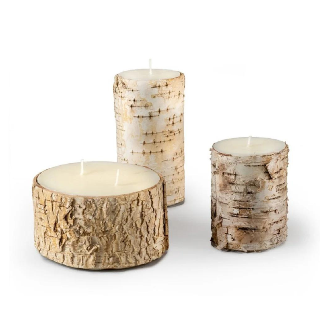 Birchwood Pillar Candles