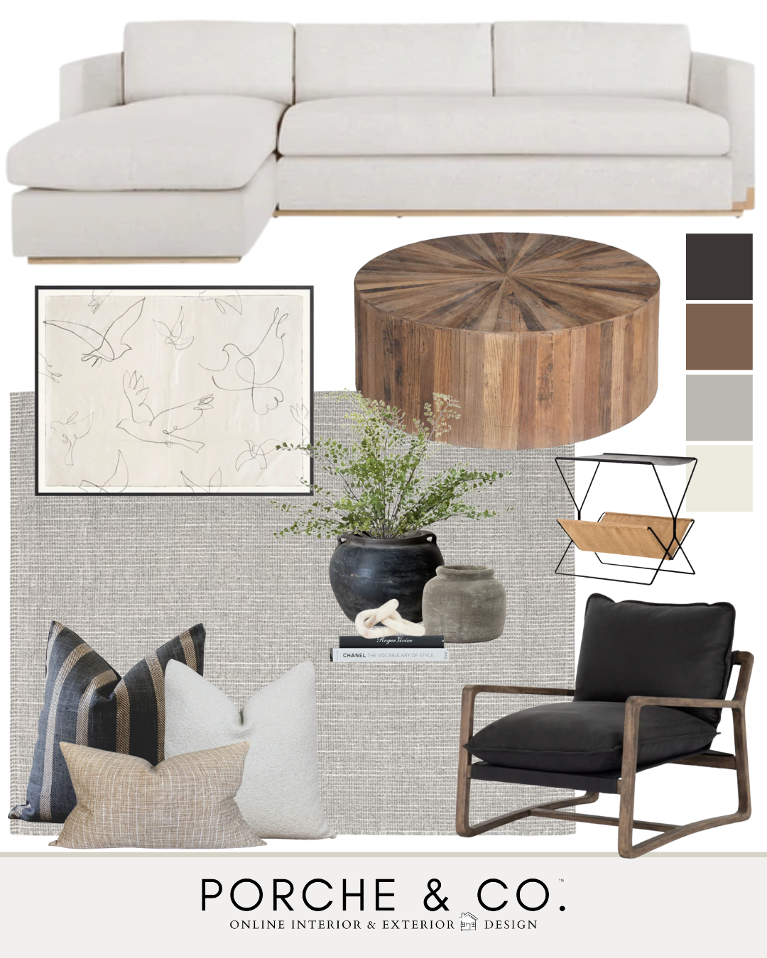 living room mood board design inspo