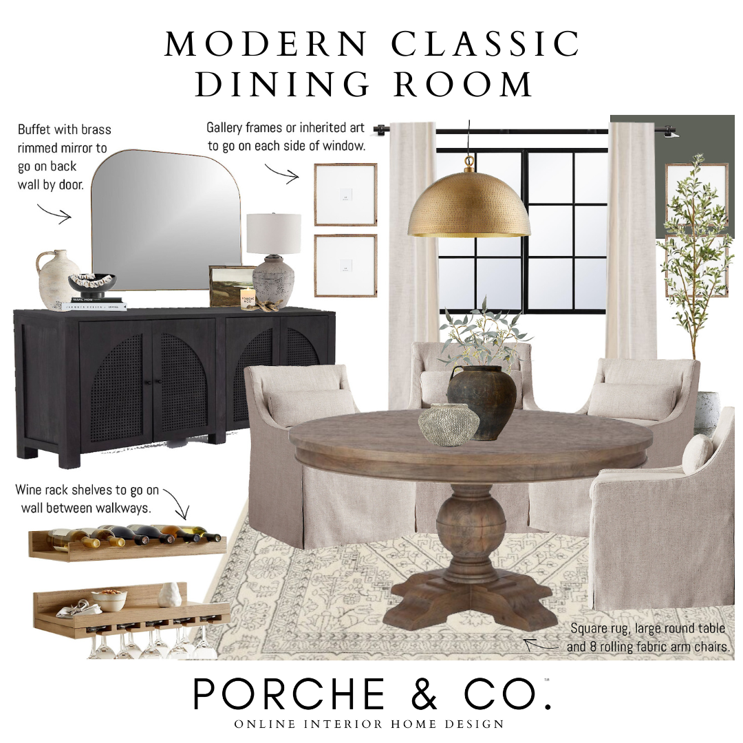 dining room mood board design inspo