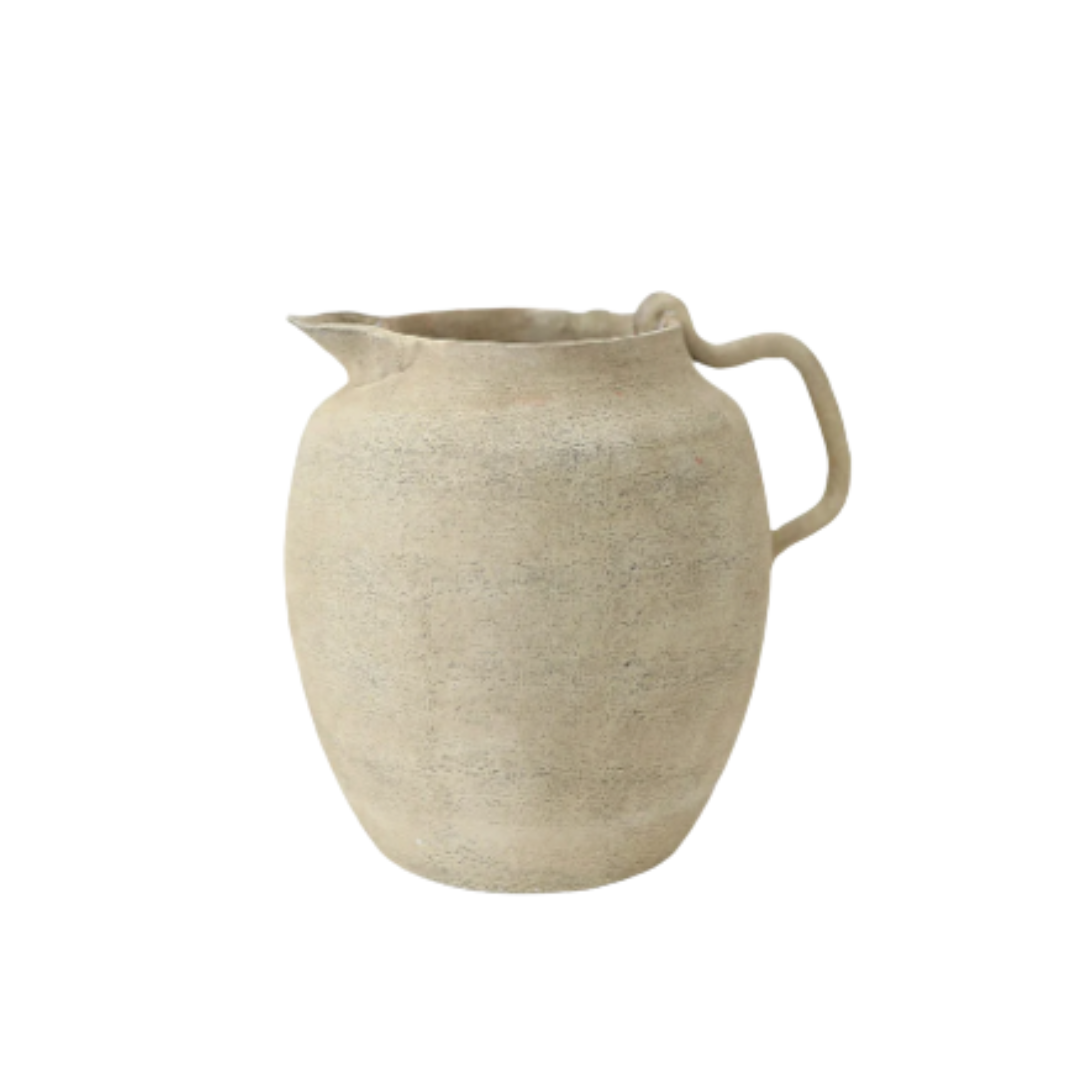 Distressed Ceramic Pitcher Vase