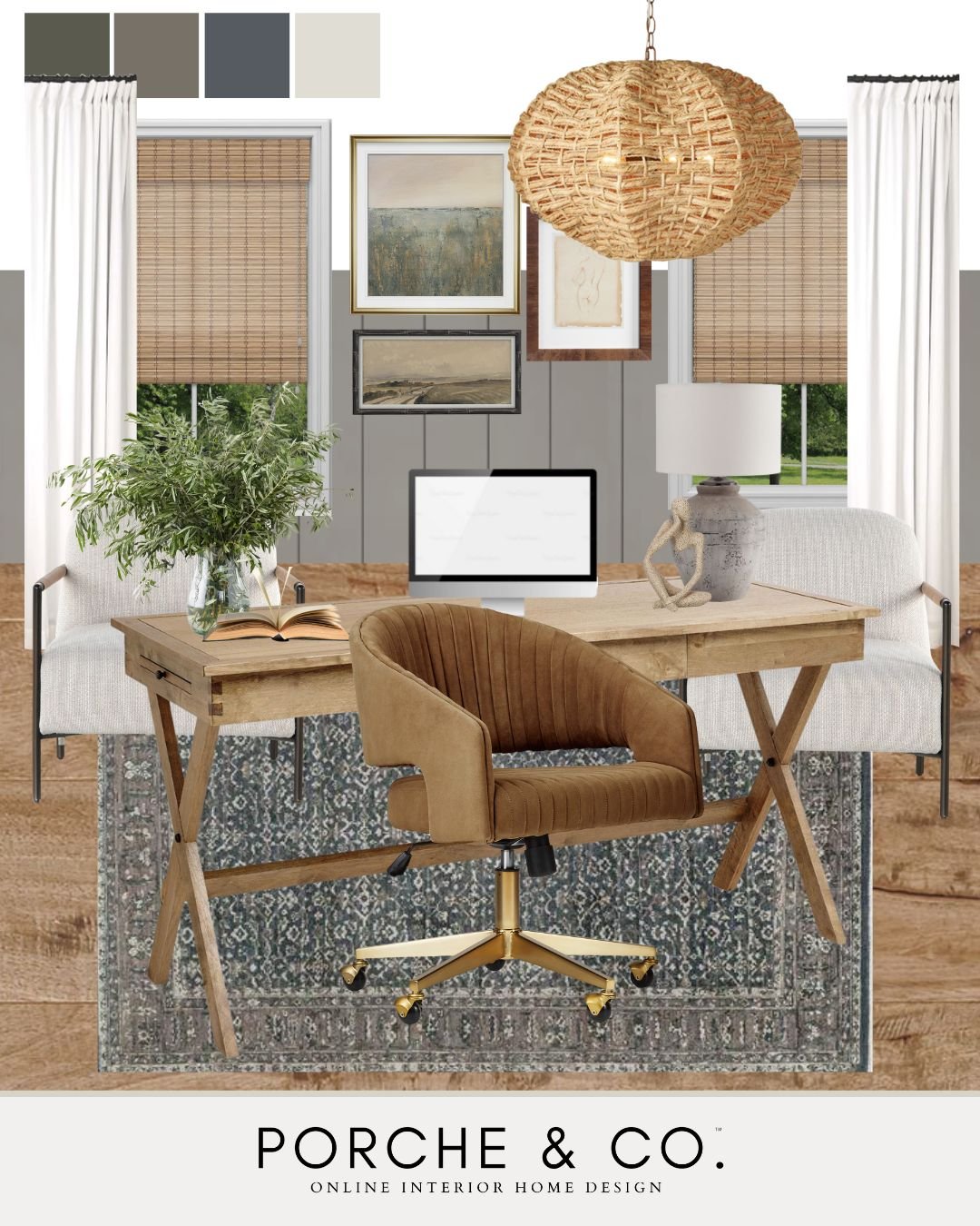 Modern transitional home office