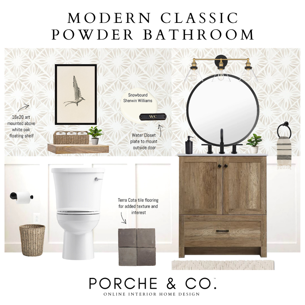 Designs of the Week :: Modern Classic Powder Bathroom Designs — Porche ...
