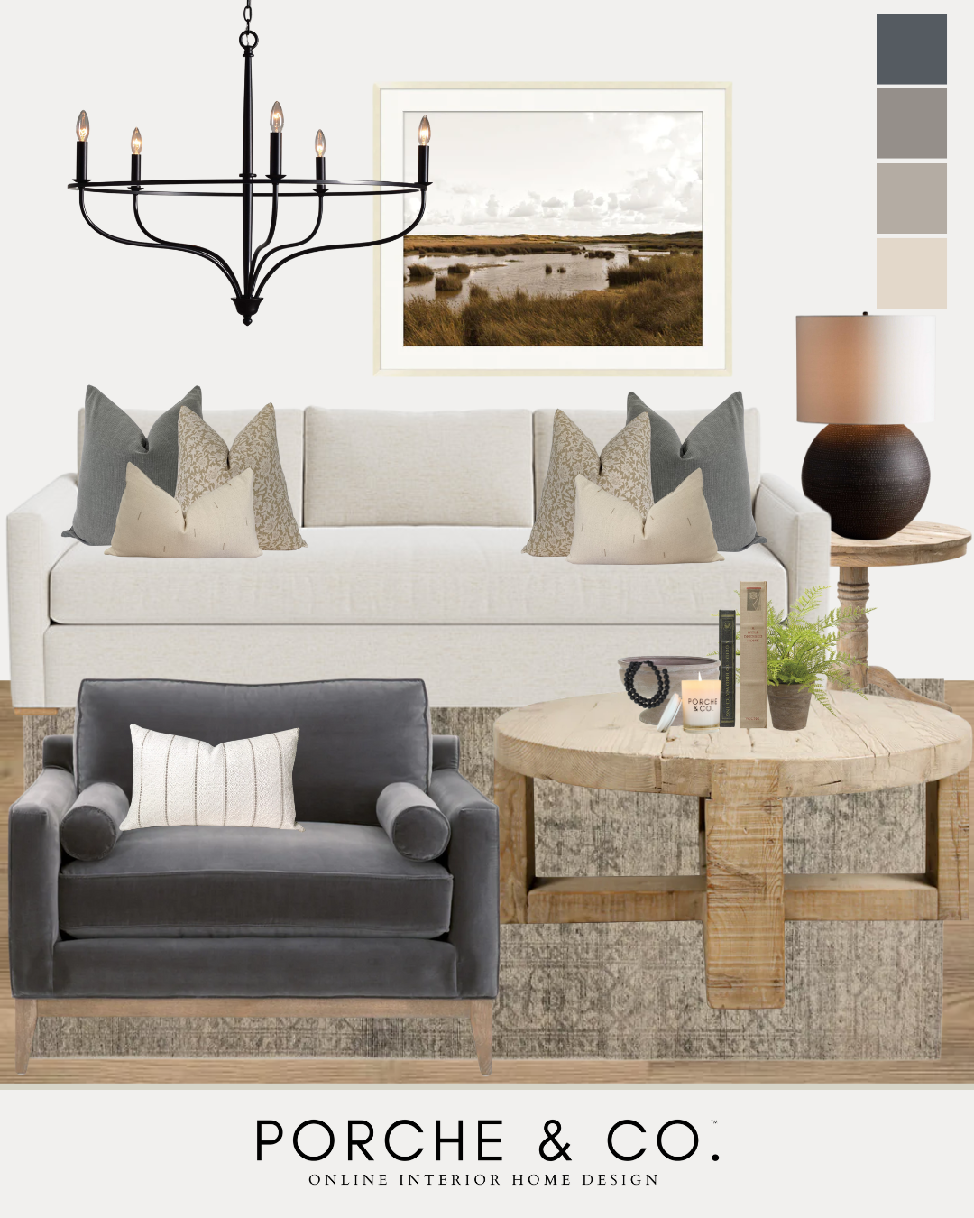 living room mood board design inspo