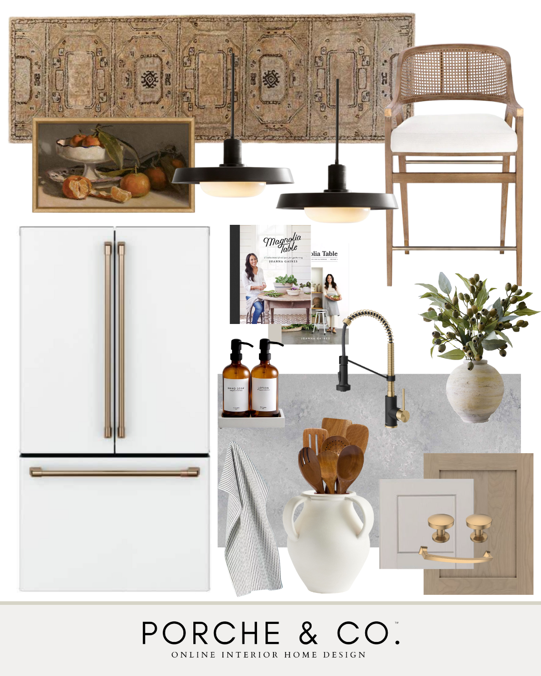 modern classic kitchen design inspo mood board