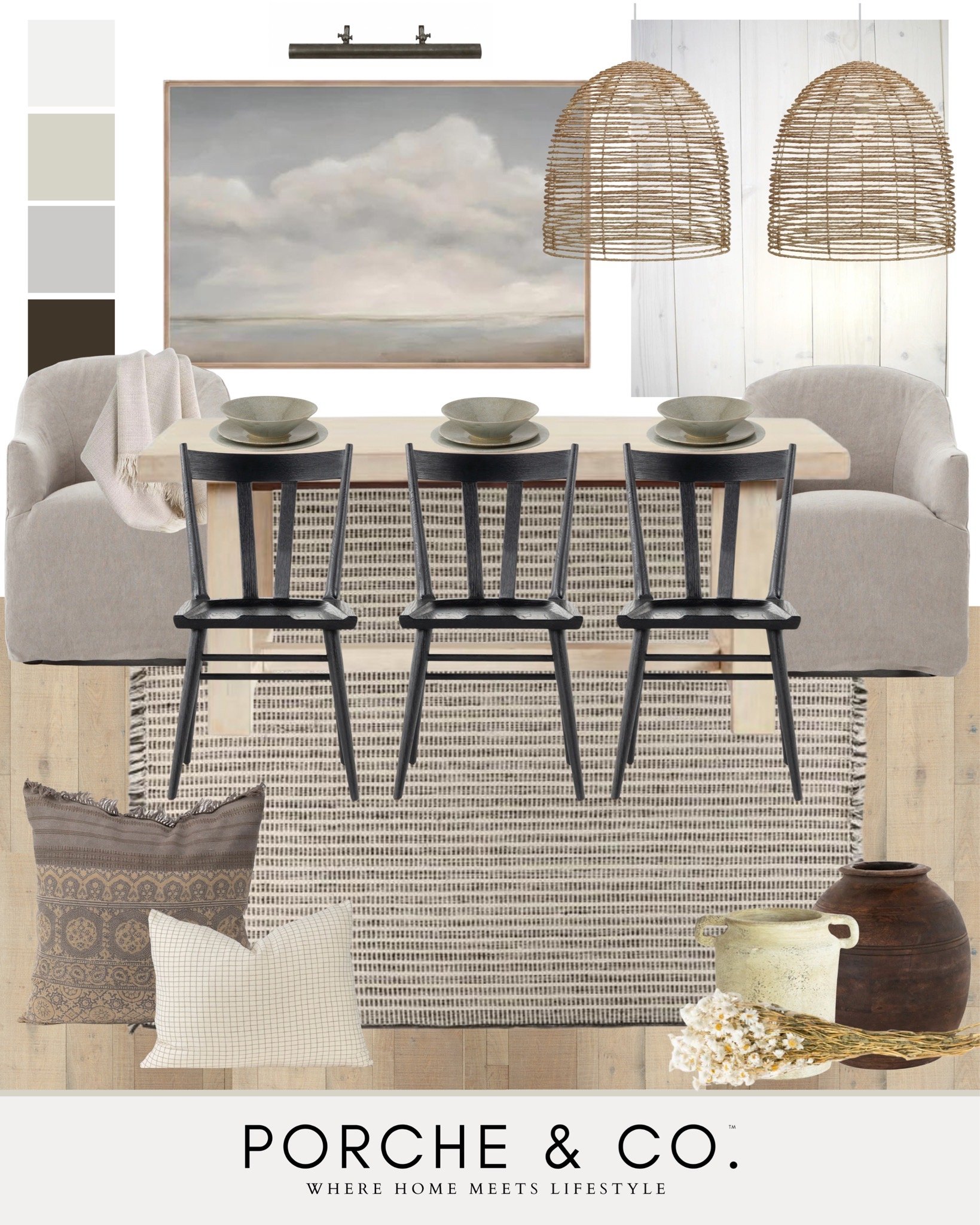 dining room mood board design inspo