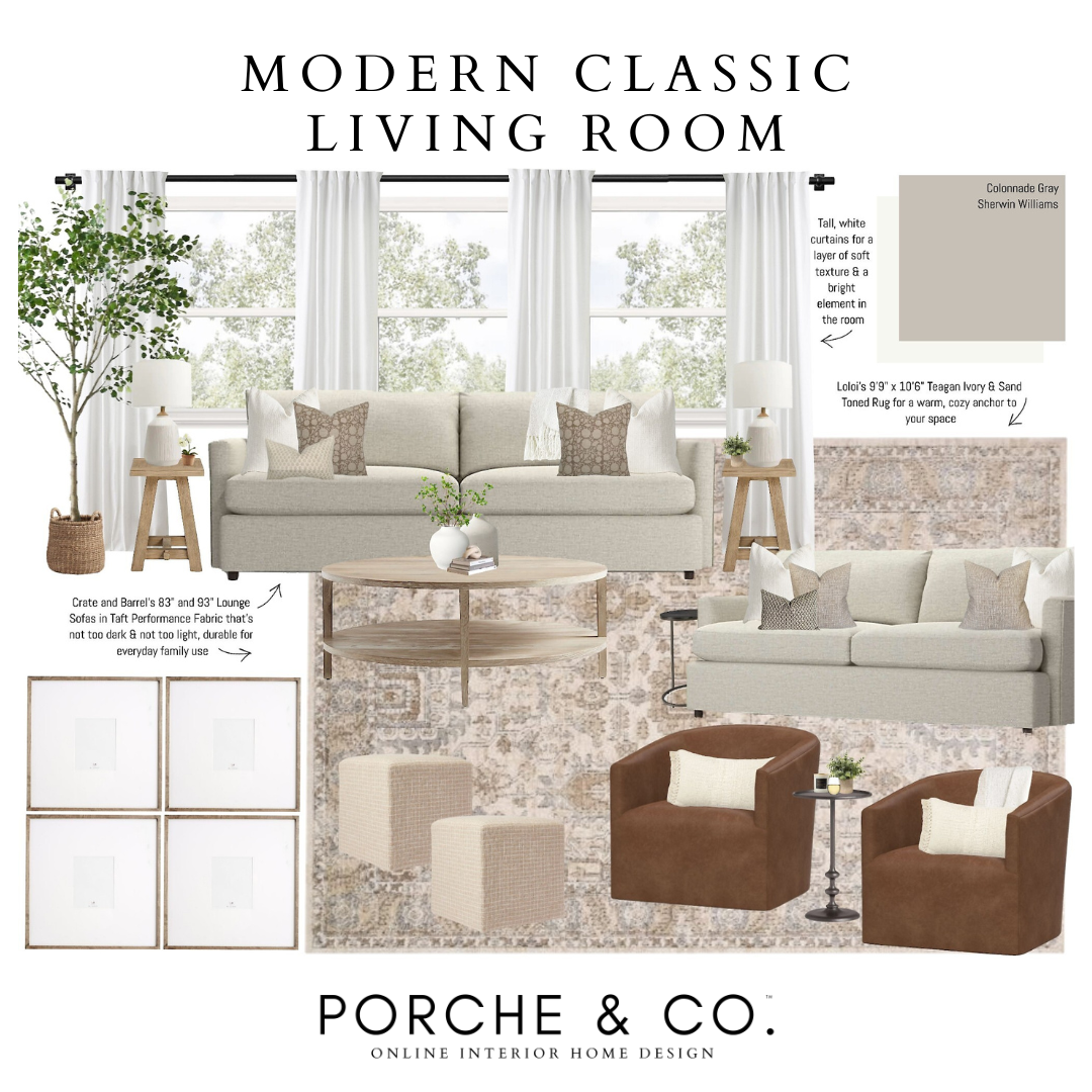 Designs of the Week :: Modern Classic Living Room Designs — Porche & Co.