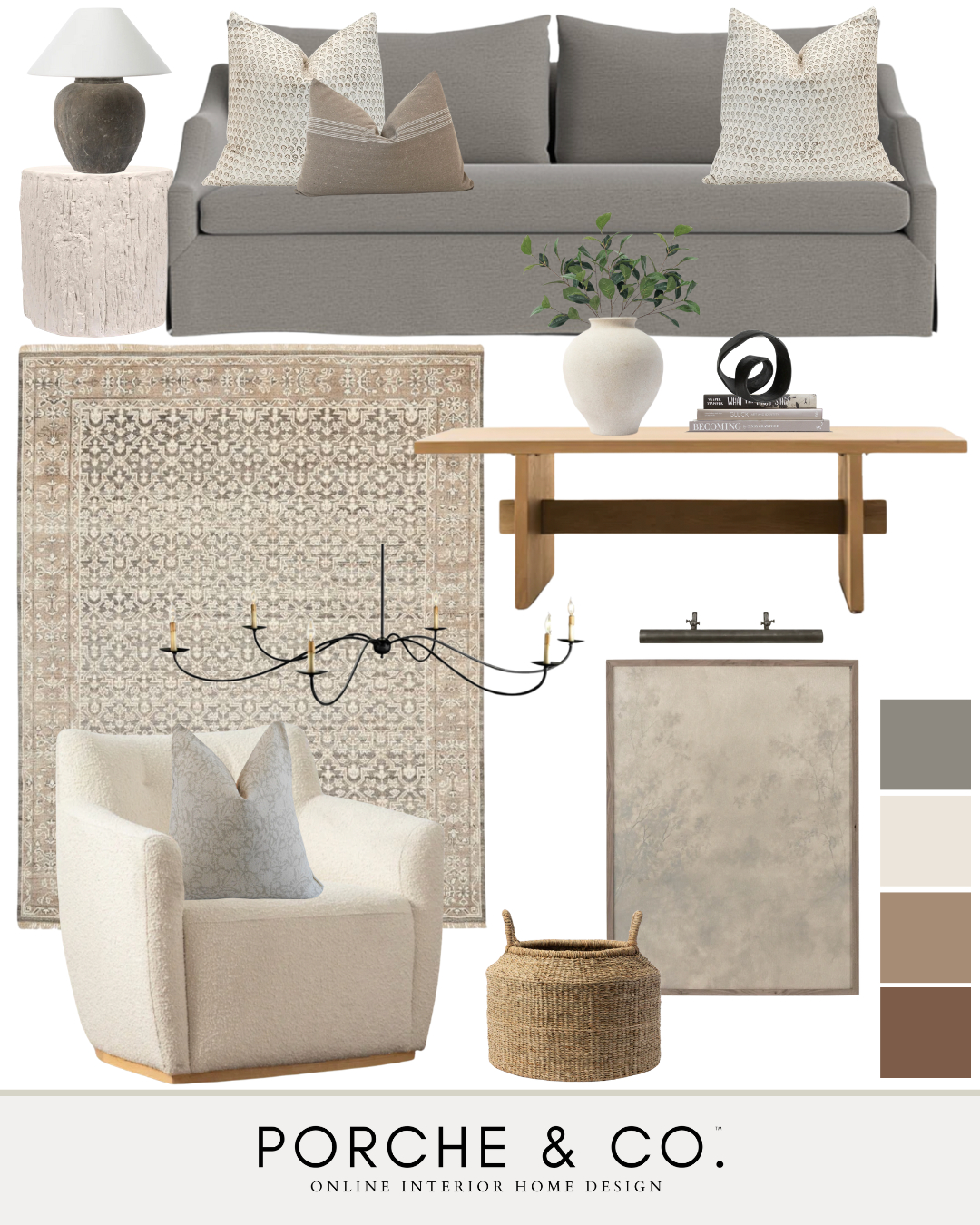 living room mood board design inspo