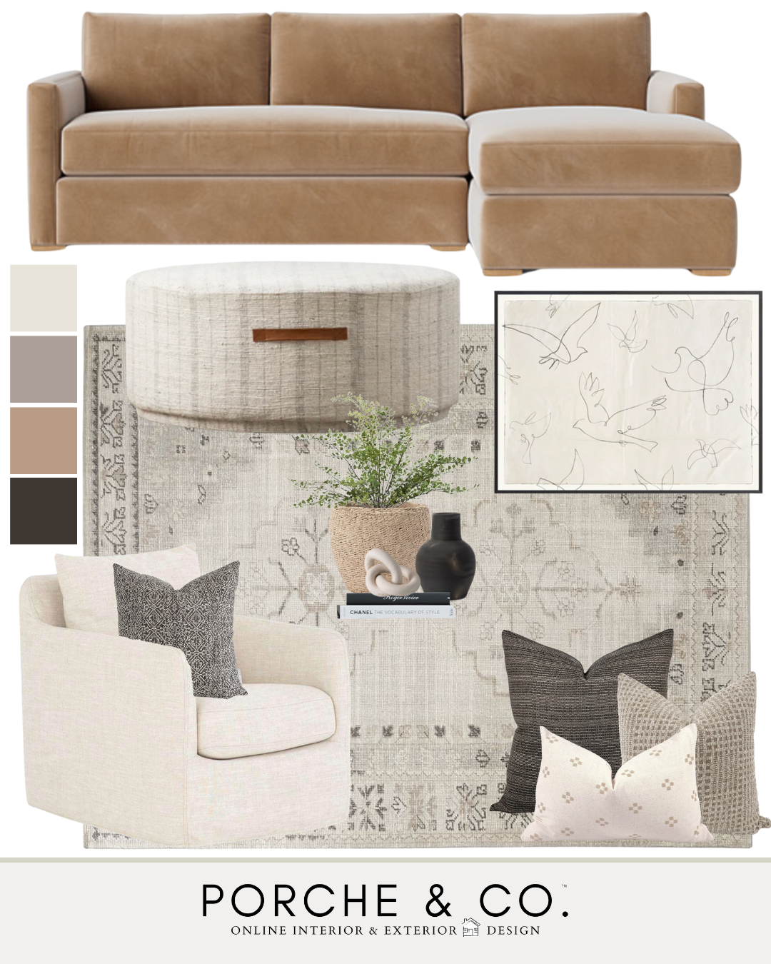 living room mood board design inspo