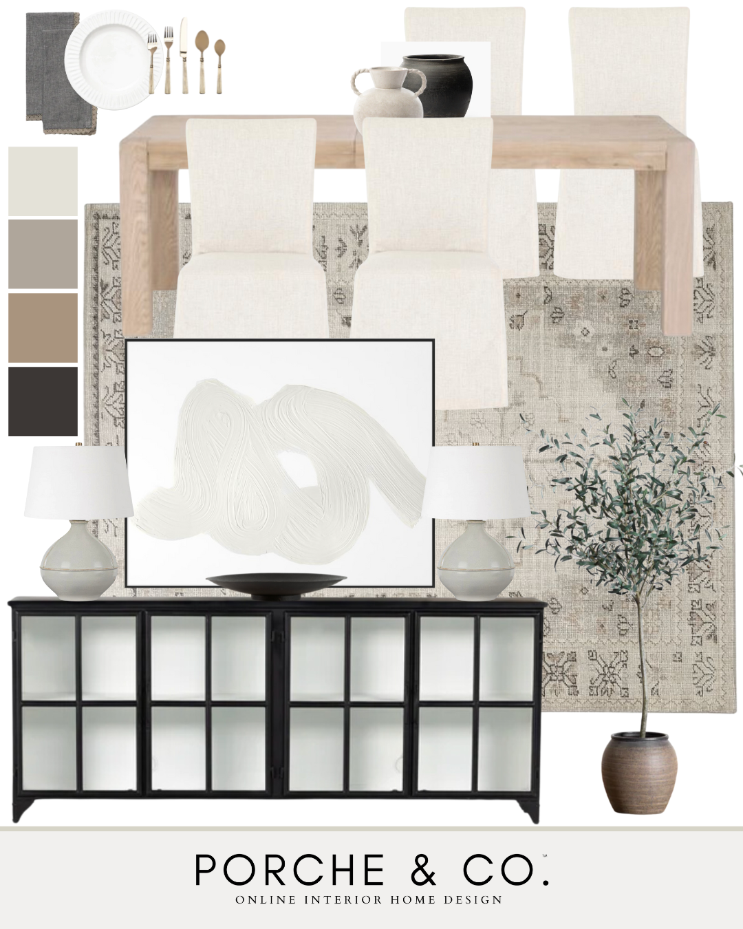 dining room mood board design inspo