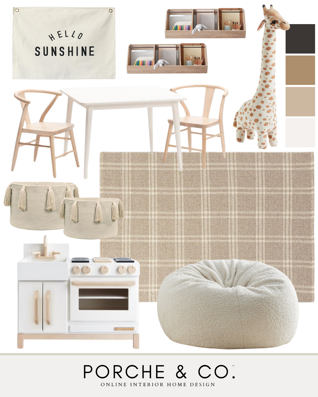 playroom mood board design inspo