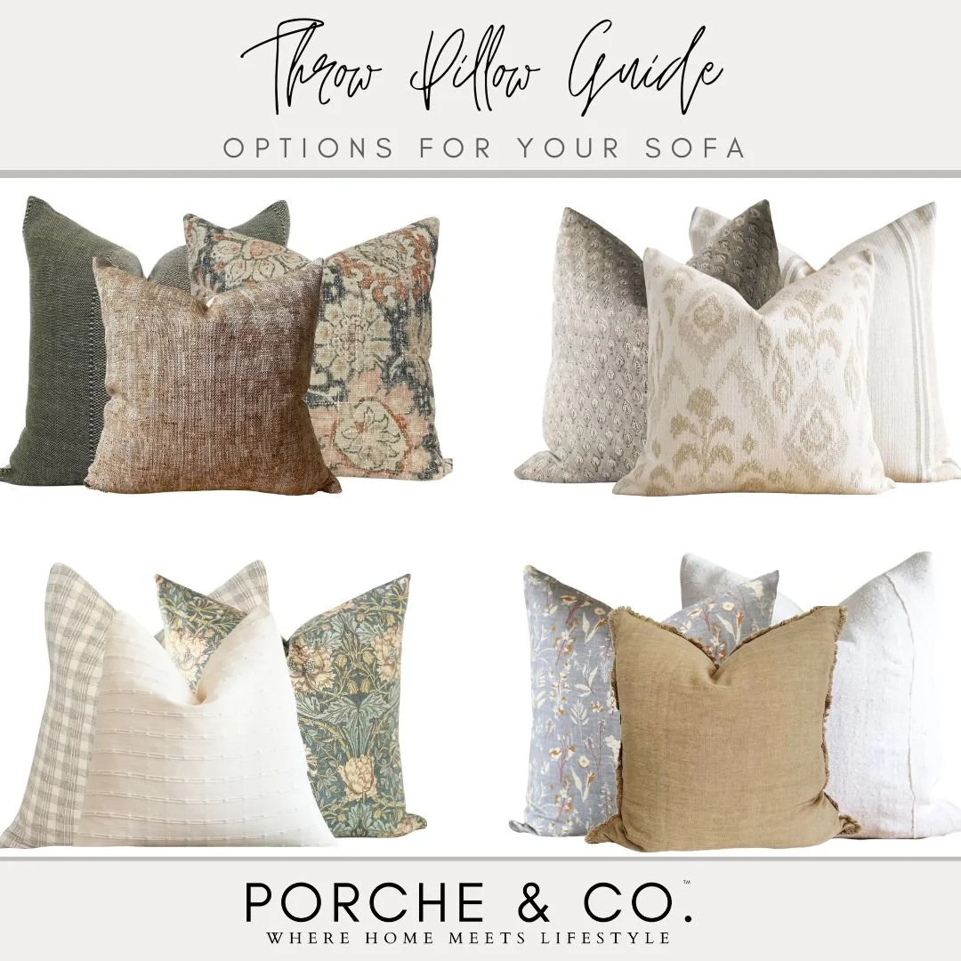 Our Interior Designer Guide to:: Sofa & Sectional Throw Pillow Size ...