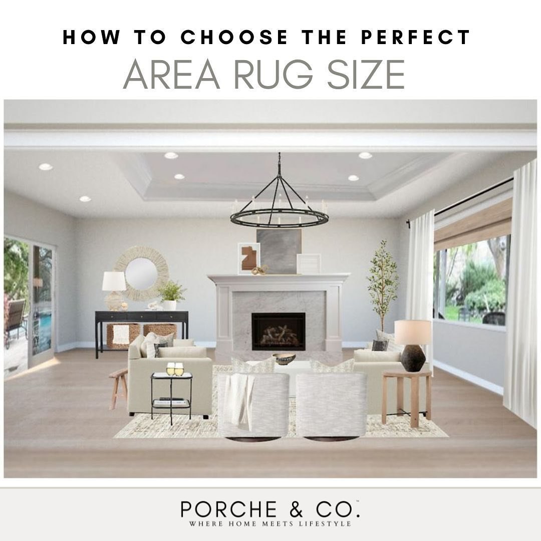 Trying to pick the perfect rug for your space? 🤷🏼&zwj;♀️

We&rsquo;ve got you covered!🫶🏼
Rugs are one of our favorite ways to add a cozy grounded element into a room!  We are sharing these guides to help you choose the perfect size rug for your s