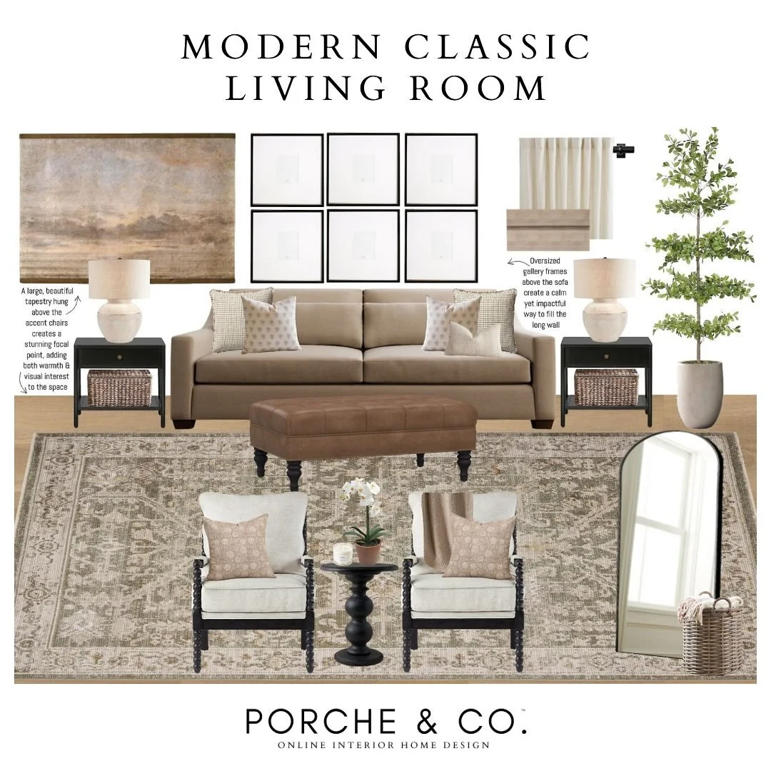 Ready for a room refresh? 👀 These Modern Classic client designs prove you don&rsquo;t need a full renovation to completely transform your home. From layered textures to statement lighting and perfectly balanced layouts&mdash;these spaces are timeles