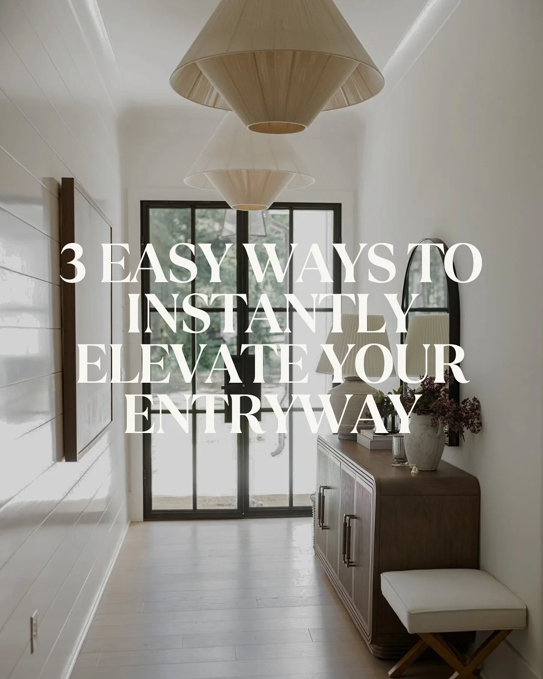 ✨ First impressions matter &mdash; and your entryway sets the tone for your entire home. Today I&rsquo;m sharing 3 simple design tips that instantly make this space feel elevated + welcoming: mirrors, layered rugs, and a touch of greenery. 🌿

💭 Whi